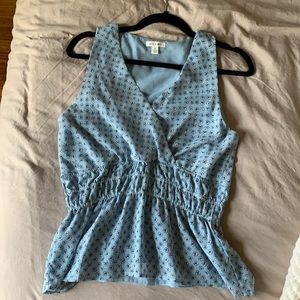 Floral cinched waist blouse